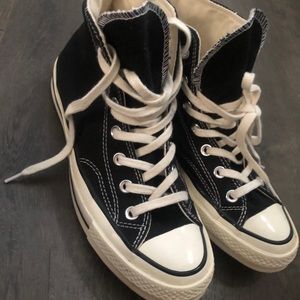 Converse hi top black parchment